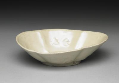 图片[2]-Cup with impressed fish pattern I white glaze, Ding ware, late tang dynasty-China Archive